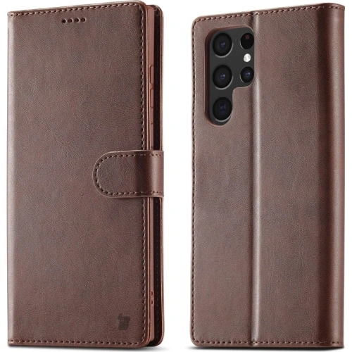 Kup Etui Bizon Case Wallet do Galaxy S22 Ultra, brązowe - BIZ7833 - {ean13} - Sklep Home Screen