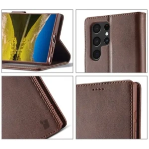 Kup Bizon Case Wallet Samsung Galaxy S22 Ultra braun - BIZ7833 - {ean13} - Sklep Home Screen