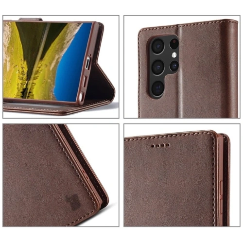 Kup Etui Bizon Case Wallet do Galaxy S22 Ultra, brązowe - BIZ7833 - {ean13} - Sklep Home Screen