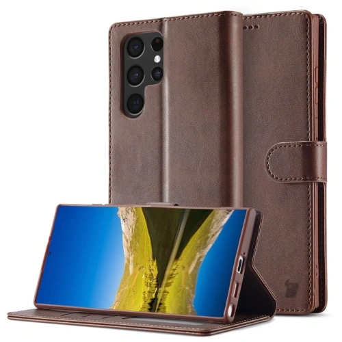 Kup Etui Bizon Case Wallet do Galaxy S22 Ultra, brązowe - BIZ7833 - {ean13} - Sklep Home Screen