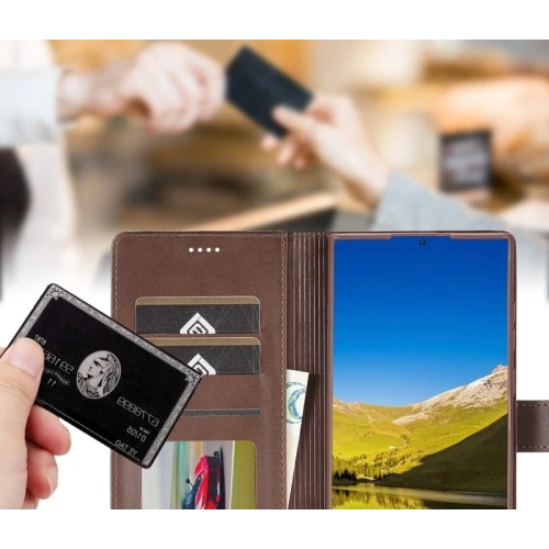 Kup Bizon Case Wallet Samsung Galaxy S22 Ultra braun - BIZ7833 - {ean13} - Sklep Home Screen