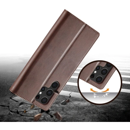 Kup Etui Bizon Case Wallet do Galaxy S22 Ultra, brązowe - BIZ7833 - {ean13} - Sklep Home Screen