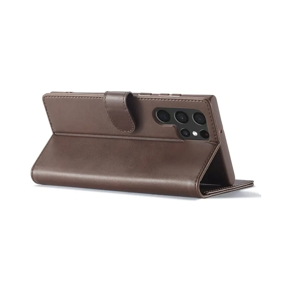 Etui Bizon Case Wallet do Samsung Galaxy S22 Ultra brązowe