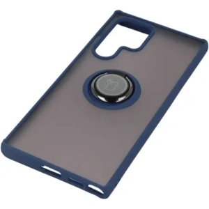 Kup Bizon Case Hybrid Ring Samsung Galaxy S22 Ultra rauchig mit einem marineblauen Rahmen - BIZ7834 - {ean13} - Sklep Home Screen