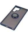 Buy Bizon Case Hybrid Ring Samsung Galaxy S22 Ultra smoky with a navy blue frame - BIZ7834 - {ean13} - Home Screen Store Europe
