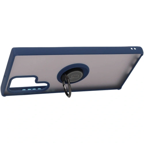 Buy Bizon Case Hybrid Ring Samsung Galaxy S22 Ultra smoky with a navy blue frame - BIZ7834 - {ean13} - Home Screen Store Europe