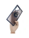 Buy Bizon Case Hybrid Ring Samsung Galaxy S22 Ultra smoky with a navy blue frame - BIZ7834 - {ean13} - Home Screen Store Europe