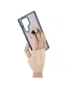 Kup Etui z uchwytem na palec Bizon Case Hybrid Ring do Galaxy S22 Ultra, przydymione z granatową ramką - BIZ7834 - {ean13} - Sklep Home Screen