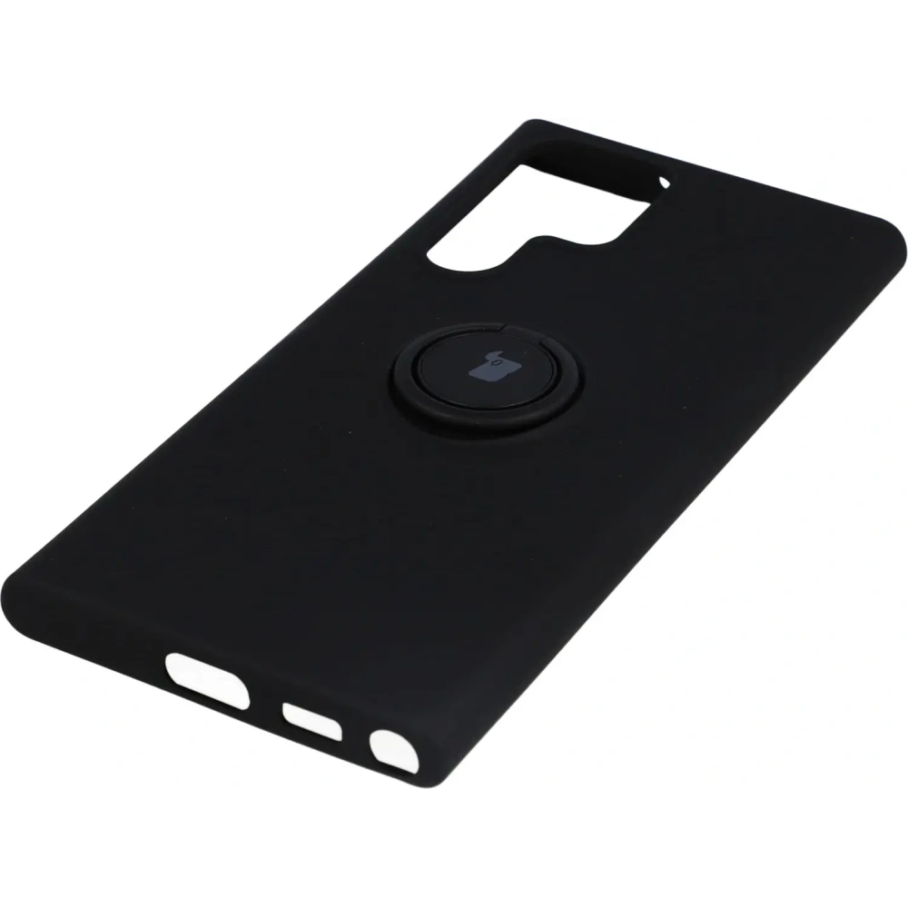 Etui Bizon Case Silicone Ring do Samsung Galaxy S22 Ultra czarne
