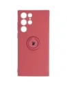 Bizon Case Silikonring Samsung Galaxy S22 Ultra dunkelrosa