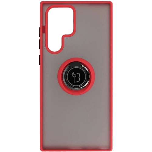 Buy Bizon Case Hybrid Ring Samsung Galaxy S22 Ultra smoky with a red frame - BIZ7839 - {ean13} - Home Screen Store Europe