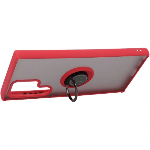 Buy Bizon Case Hybrid Ring Samsung Galaxy S22 Ultra smoky with a red frame - BIZ7839 - {ean13} - Home Screen Store Europe