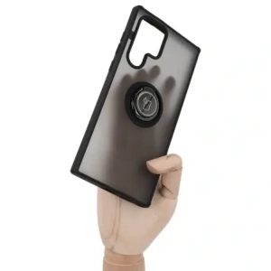 Kup Bizon Case Hybrid Ring Samsung Galaxy S22 Ultra rauchig mit einem schwarzen Rahmen - BIZ1669 - {ean13} - Sklep Home Screen