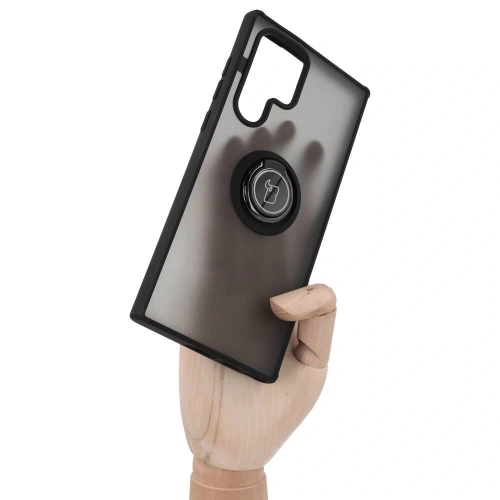 Buy Bizon Case Hybrid Ring Samsung Galaxy S22 Ultra smoky with a black frame - BIZ1669 - {ean13} - Home Screen Store Europe