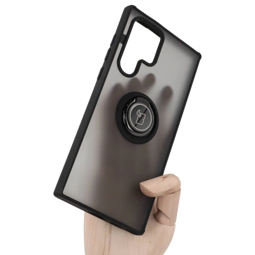 Kup Bizon Case Hybrid Ring Samsung Galaxy S22 Ultra rauchig mit einem schwarzen Rahmen - BIZ1669 - {ean13} - Sklep Home Screen