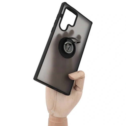 Buy Bizon Case Hybrid Ring Samsung Galaxy S22 Ultra smoky with a black frame - BIZ1669 - {ean13} - Home Screen Store Europe