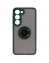 Bizon Case Hybrid Ring Samsung Galaxy S23 smoky with a dark green frame