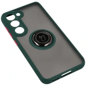 Kup Bizon Case Hybrid Ring Samsung Galaxy S23 rauchig mit einem dunkelgrünen Rahmen - BIZ1670 - {ean13} - Sklep Home Screen