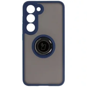 Kup Bizon Case Hybrid Ring Samsung Galaxy S23 rauchig mit einem navyblauen Rahmen - BIZ1671 - {ean13} - Sklep Home Screen