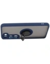 Etui z uchwytem na palec Bizon Case Hybrid Ring do Samsung Galaxy S23 przydymione z granatową ramką