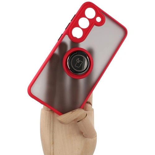 Buy Bizon Case Hybrid Ring Samsung Galaxy S23 smoky with a red frame - BIZ7841 - {ean13} - Home Screen Store Europe
