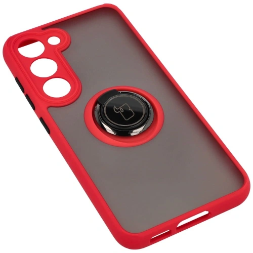Buy Bizon Case Hybrid Ring Samsung Galaxy S23 smoky with a red frame - BIZ7841 - {ean13} - Home Screen Store Europe