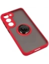 Buy Bizon Case Hybrid Ring Samsung Galaxy S23 smoky with a red frame - BIZ7841 - {ean13} - Home Screen Store Europe
