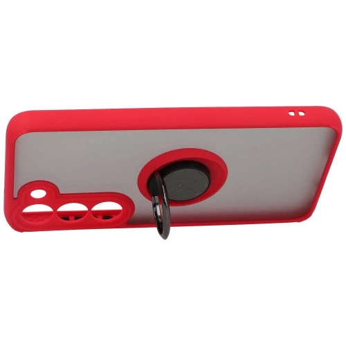 Buy Bizon Case Hybrid Ring Samsung Galaxy S23 smoky with a red frame - BIZ7841 - {ean13} - Home Screen Store Europe