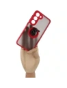 Buy Bizon Case Hybrid Ring Samsung Galaxy S23 smoky with a red frame - BIZ7841 - {ean13} - Home Screen Store Europe