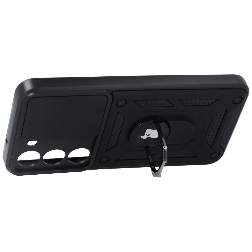 Etui + 2x szkło na ekran Bizon Case Camshield Pack do Samsung Galaxy S23 czarne