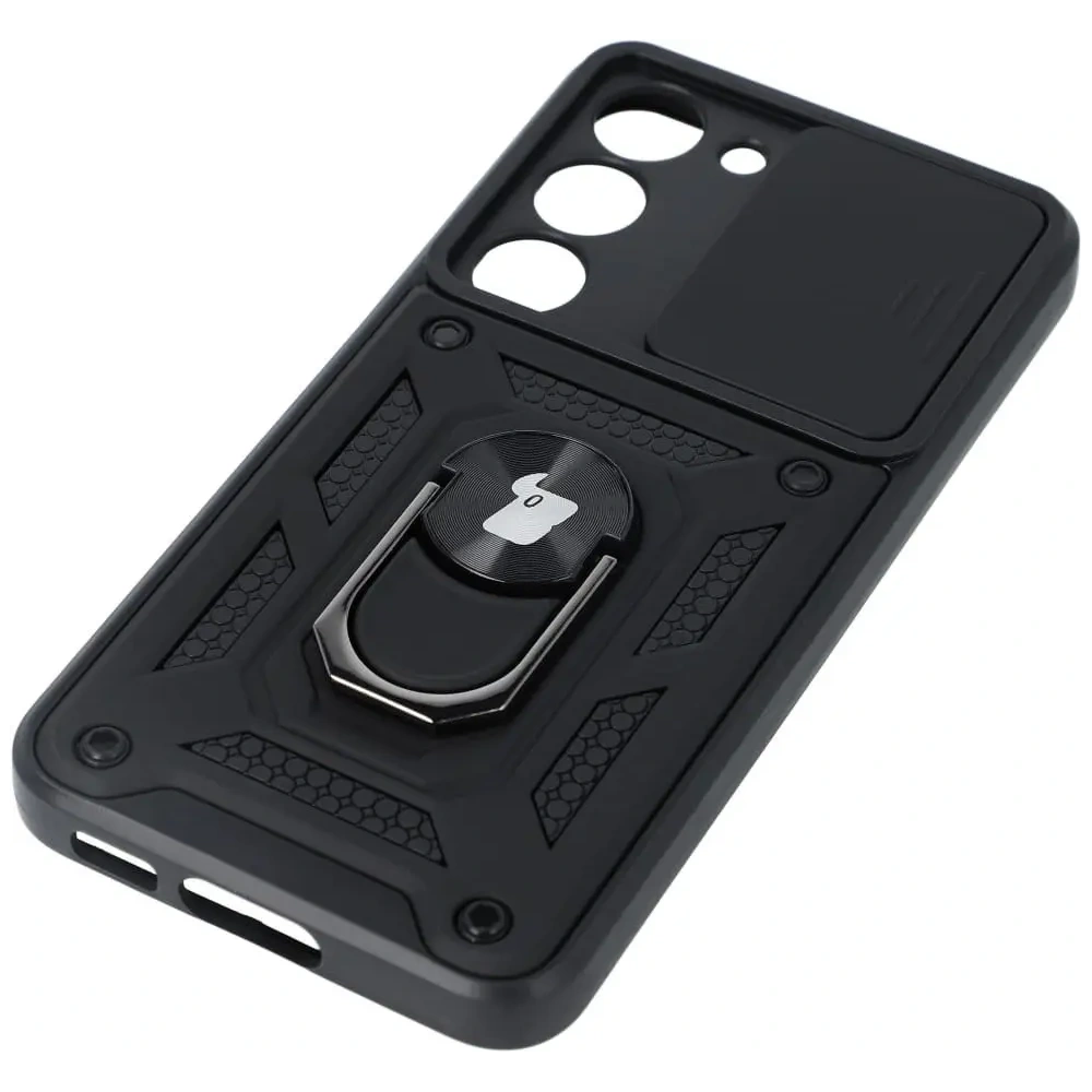 Etui + 2x szkło na ekran Bizon Case Camshield Pack do Samsung Galaxy S23 czarne