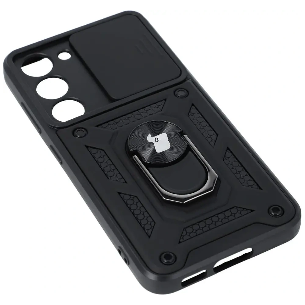 Etui + 2x szkło na ekran Bizon Case Camshield Pack do Samsung Galaxy S23 czarne