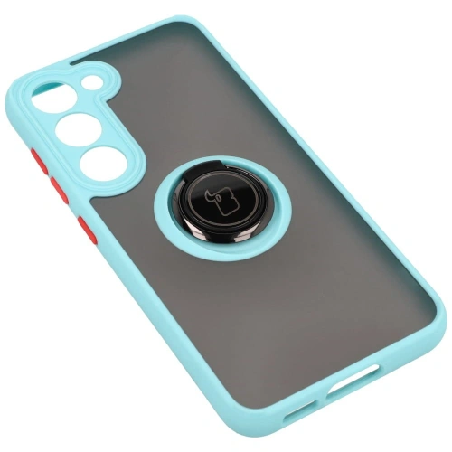 Kup Bizon Case Hybrid Ring Samsung Galaxy S23 fumuriu cu un cadru albastru deschis - BIZ7843 - {ean13} - Sklep Home Screen