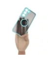 Kup Etui z uchwytem na palec Bizon Case Hybrid Ring do Galaxy S23, przydymione z jasnoniebieską ramką - BIZ7843 - {ean13} - Sklep Home Screen