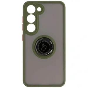 Kup Bizon Case Hybrid Ring Samsung Galaxy S23 rauchig mit einem grünen Rahmen - BIZ7844 - {ean13} - Sklep Home Screen