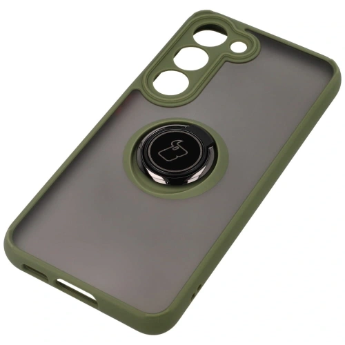 Buy Bizon Case Hybrid Ring Samsung Galaxy S23 smoky with a green frame - BIZ7844 - {ean13} - Home Screen Store Europe