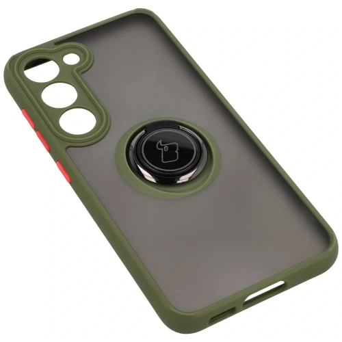 Buy Bizon Case Hybrid Ring Samsung Galaxy S23 smoky with a green frame - BIZ7844 - {ean13} - Home Screen Store Europe