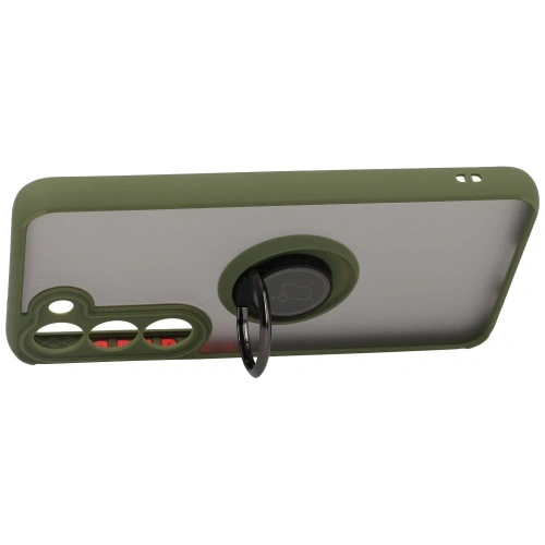Buy Bizon Case Hybrid Ring Samsung Galaxy S23 smoky with a green frame - BIZ7844 - {ean13} - Home Screen Store Europe