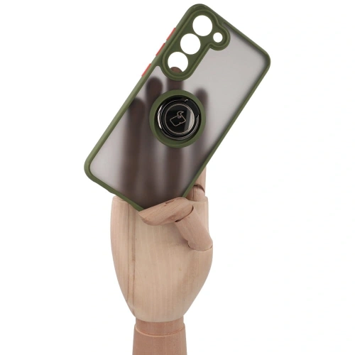 Buy Bizon Case Hybrid Ring Samsung Galaxy S23 smoky with a green frame - BIZ7844 - {ean13} - Home Screen Store Europe