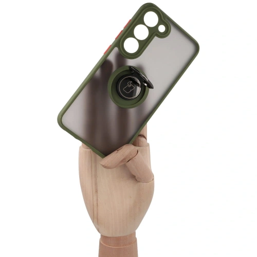 Buy Bizon Case Hybrid Ring Samsung Galaxy S23 smoky with a green frame - BIZ7844 - {ean13} - Home Screen Store Europe