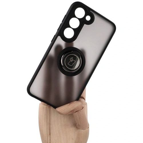 Kup Etui s úchopem na prst Bizon Case Hybrid Ring pro Samsung Galaxy S23 kouřové s černým rámečkem - BIZ1679 - {ean13} - Sklep Home Screen