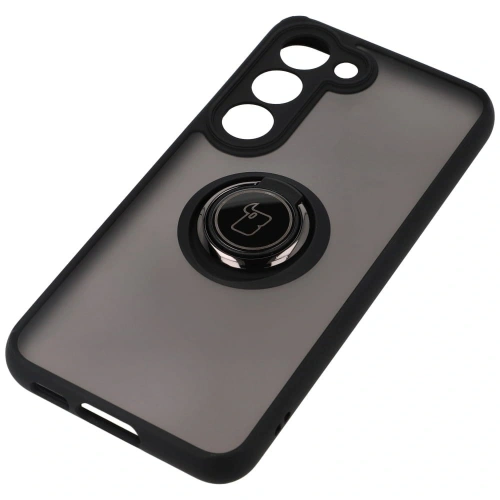 Kup Etui s úchopem na prst Bizon Case Hybrid Ring pro Samsung Galaxy S23 kouřové s černým rámečkem - BIZ1679 - {ean13} - Sklep Home Screen