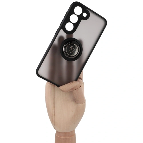 Kup Etui s úchopem na prst Bizon Case Hybrid Ring pro Samsung Galaxy S23 kouřové s černým rámečkem - BIZ1679 - {ean13} - Sklep Home Screen