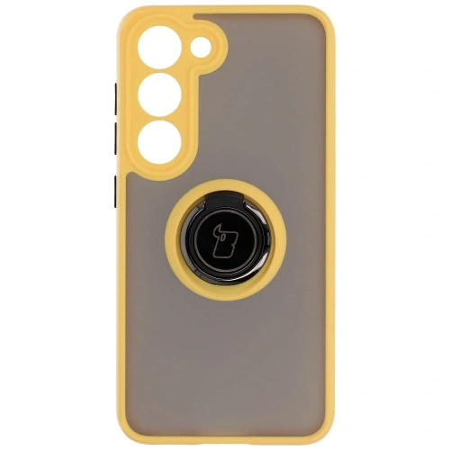 Buy Bizon Case Hybrid Ring Samsung Galaxy S23 smoky with a yellow frame - BIZ7845 - {ean13} - Home Screen Store Europe