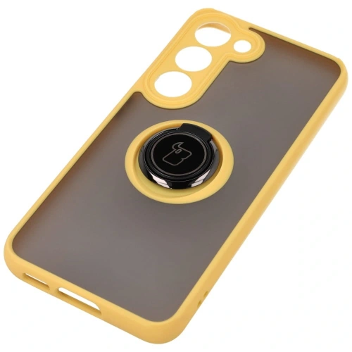 Buy Bizon Case Hybrid Ring Samsung Galaxy S23 smoky with a yellow frame - BIZ7845 - {ean13} - Home Screen Store Europe