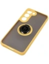 Buy Bizon Case Hybrid Ring Samsung Galaxy S23 smoky with a yellow frame - BIZ7845 - {ean13} - Home Screen Store Europe
