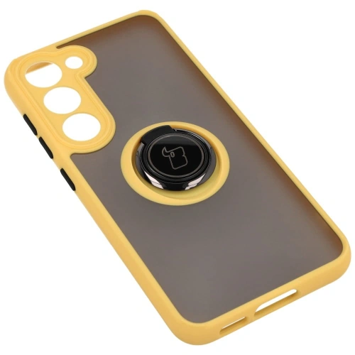 Buy Bizon Case Hybrid Ring Samsung Galaxy S23 smoky with a yellow frame - BIZ7845 - {ean13} - Home Screen Store Europe