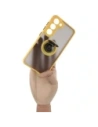 Buy Bizon Case Hybrid Ring Samsung Galaxy S23 smoky with a yellow frame - BIZ7845 - {ean13} - Home Screen Store Europe