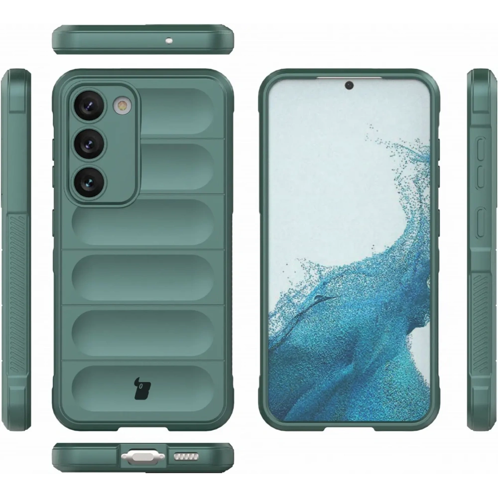 Pancerne etui Bizon Case Tur do Samsung Galaxy S23 ciemnozielone