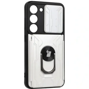 Kup Bizon Case Camshield Kartenschlitz Ring Samsung Galaxy S23 weiß - BIZ7853 - {ean13} - Sklep Home Screen